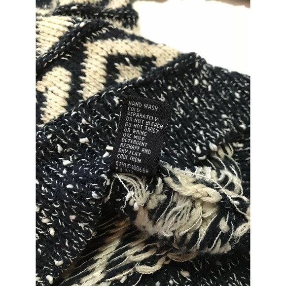 Cliche Couture Womens Pullover Chunky Sweater Geometric Pattern Medium M Gray - Picture 8 of 12